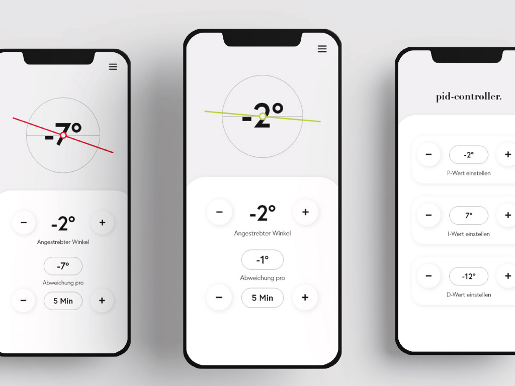 Screenshots von drei Bildschirmen mit der App Easy Dain
